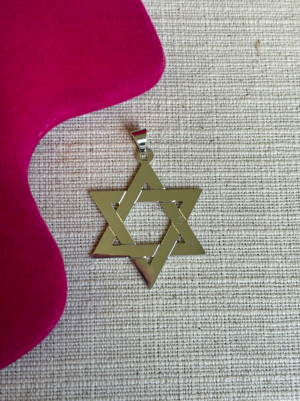 Sterling Silver 32x26 mm Star of David Pendant