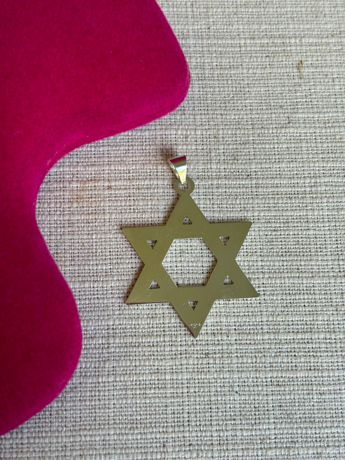 Sterling Silver 32x26 mm Star of David Pendant