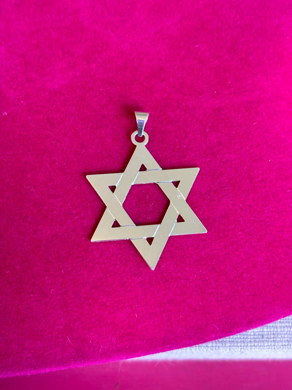 Sterling Silver 32x26 mm Star of David Pendant
