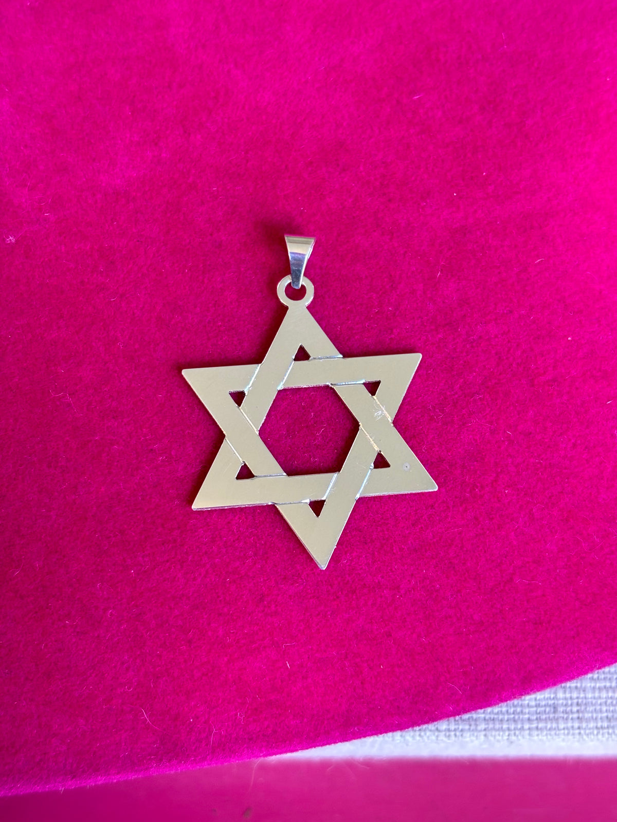 Sterling Silver 32x26 mm Star of David Pendant