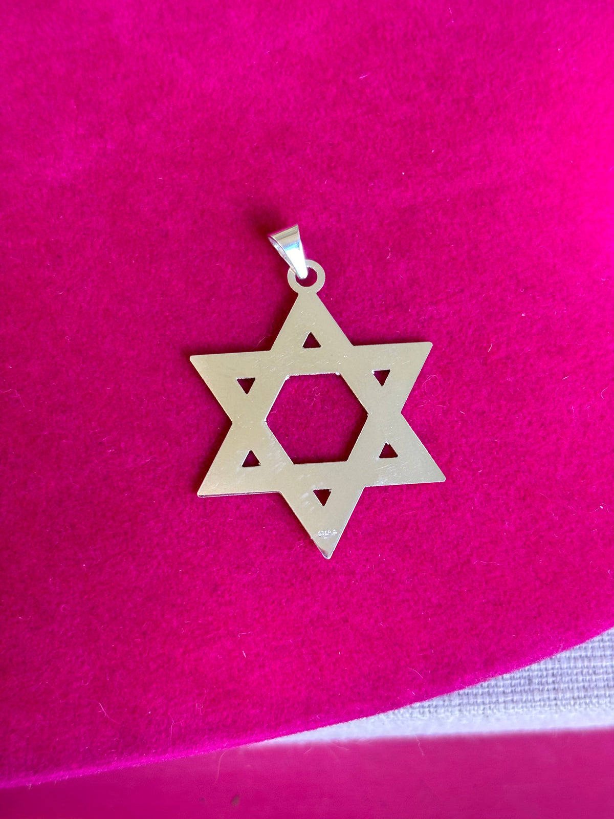 Sterling Silver 32x26 mm Star of David Pendant