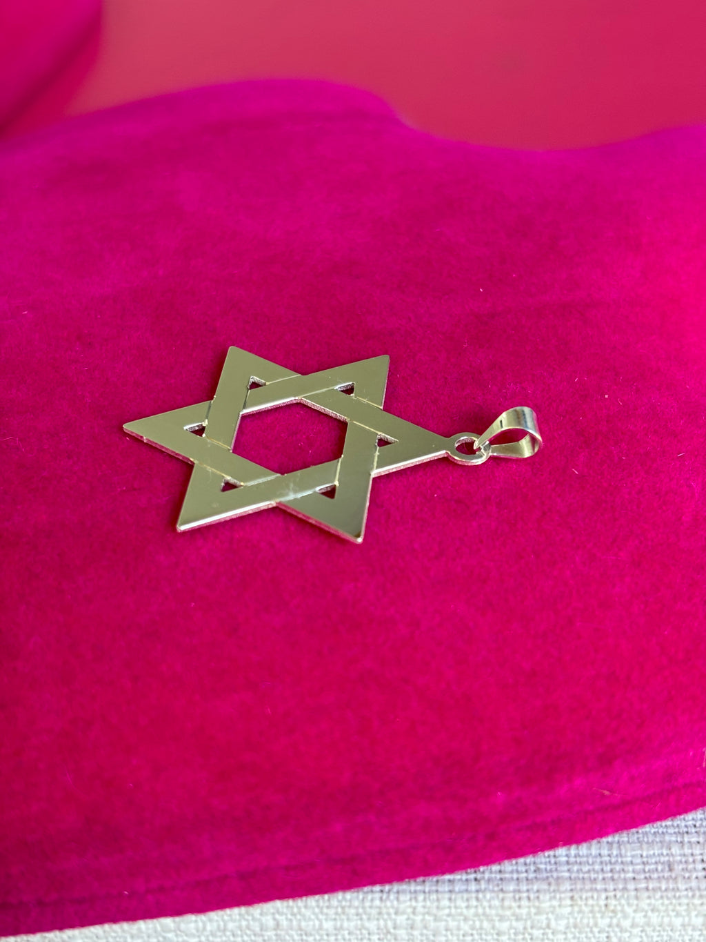 Sterling Silver 32x26 mm Star of David Pendant