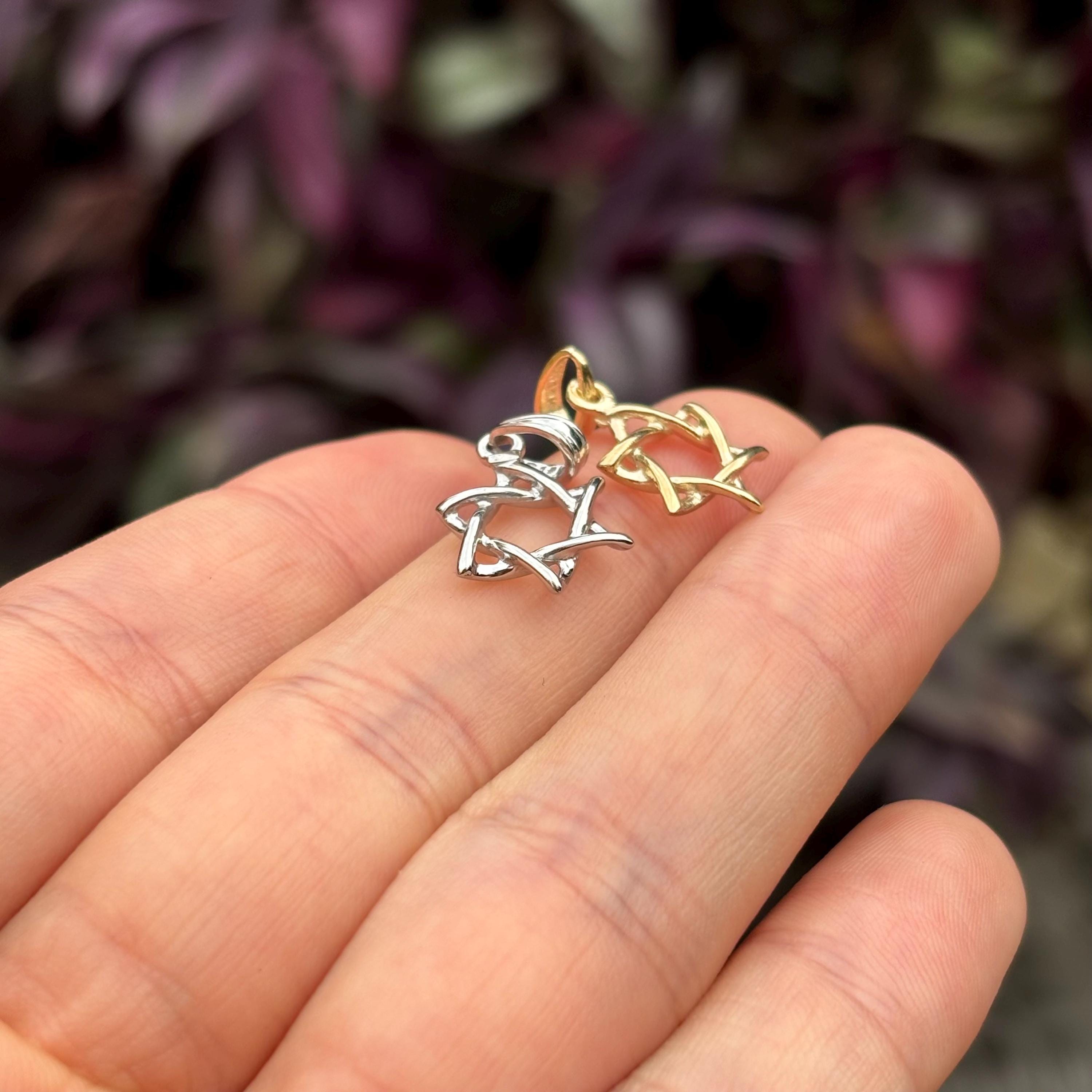 10k Gold Judica Star of David Magan Star Charm Pendant