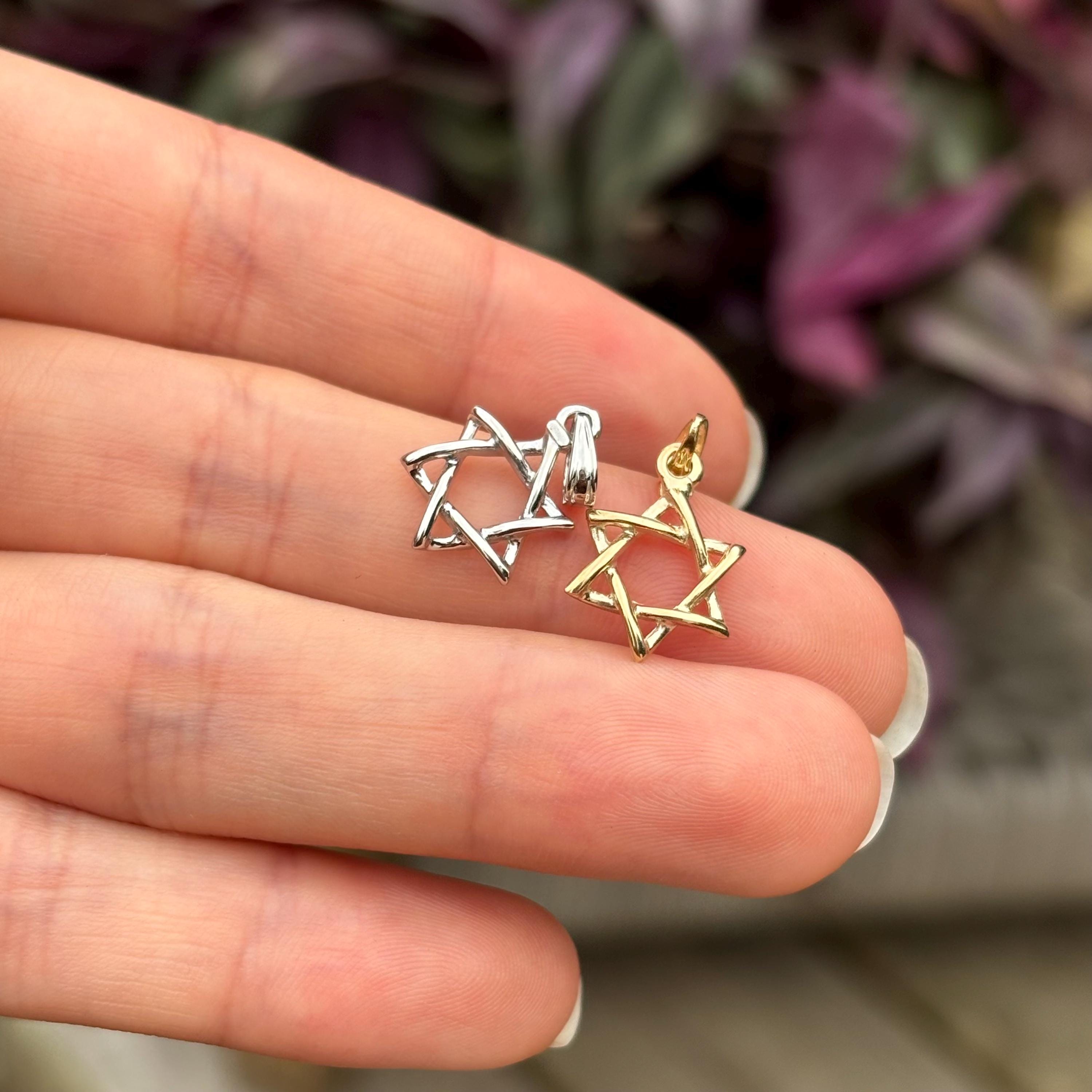 10k Gold Judica Star of David Magan Star Charm Pendant