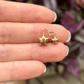 14k Gold Puffy Star Charm Pendant Small and Big Sizes