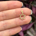 14k Gold Judica Star of David Magan Star Charm Pendant
