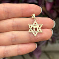 14k Gold Judica Star of David Magan Chai Star Charm Pendant