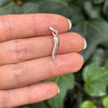 Sterling Silver Italian Horn Corno Pendant 21mm