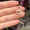 14k Rose Gold Judica Star of David Magan Star Charm Pendant