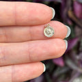14k Gold St Christopher Round Medal Charm Pendant Mini