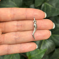 Sterling Silver Italian Horn Corno Pendant 22mm