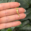 Gold-Plated Italian Horn Corno Pendant 22mm