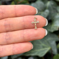 14k Gold INRI Crucifix Cross Charm Pendant Mini