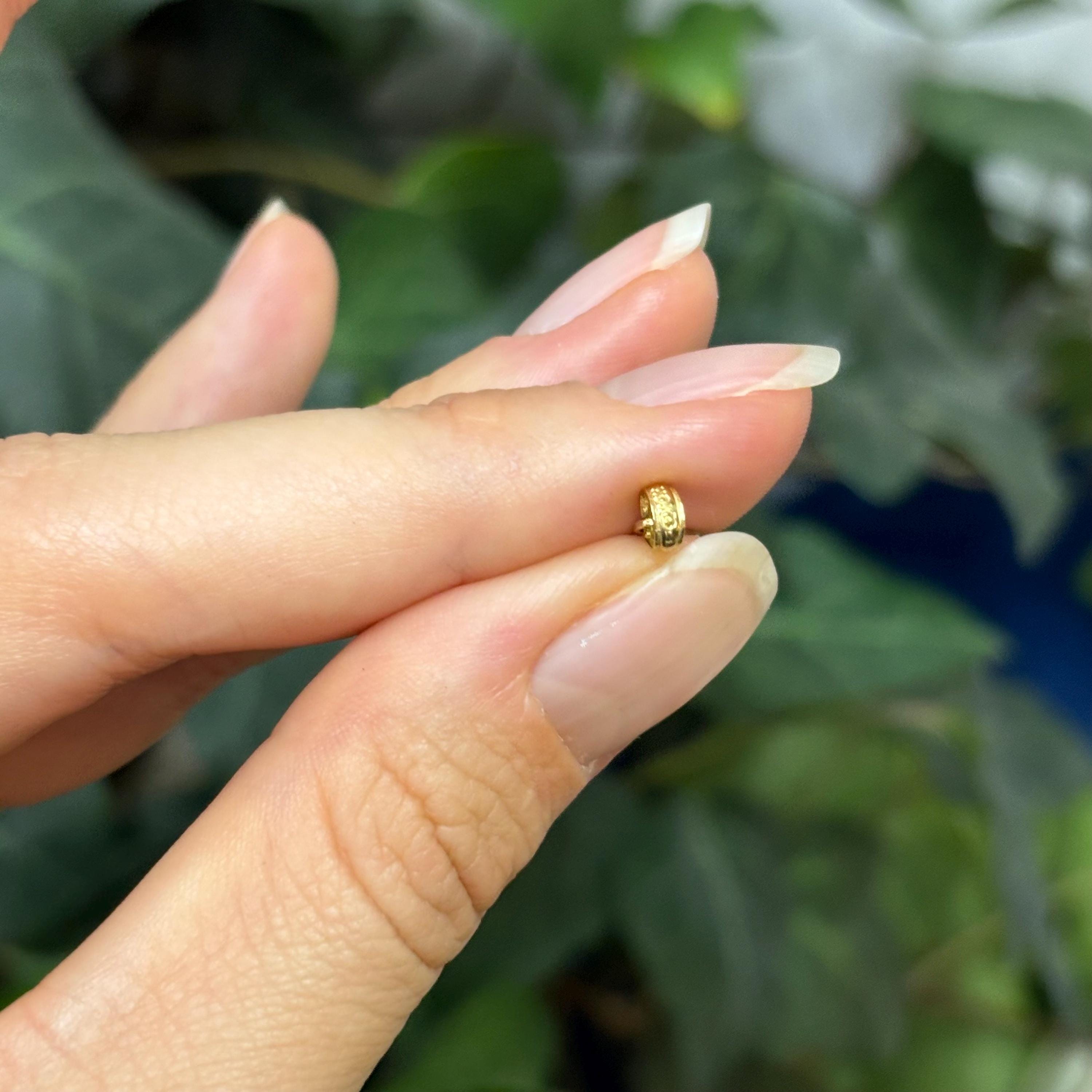 10K Yellow Gold Hamsa Chamseh Tiny Hollow Pendant