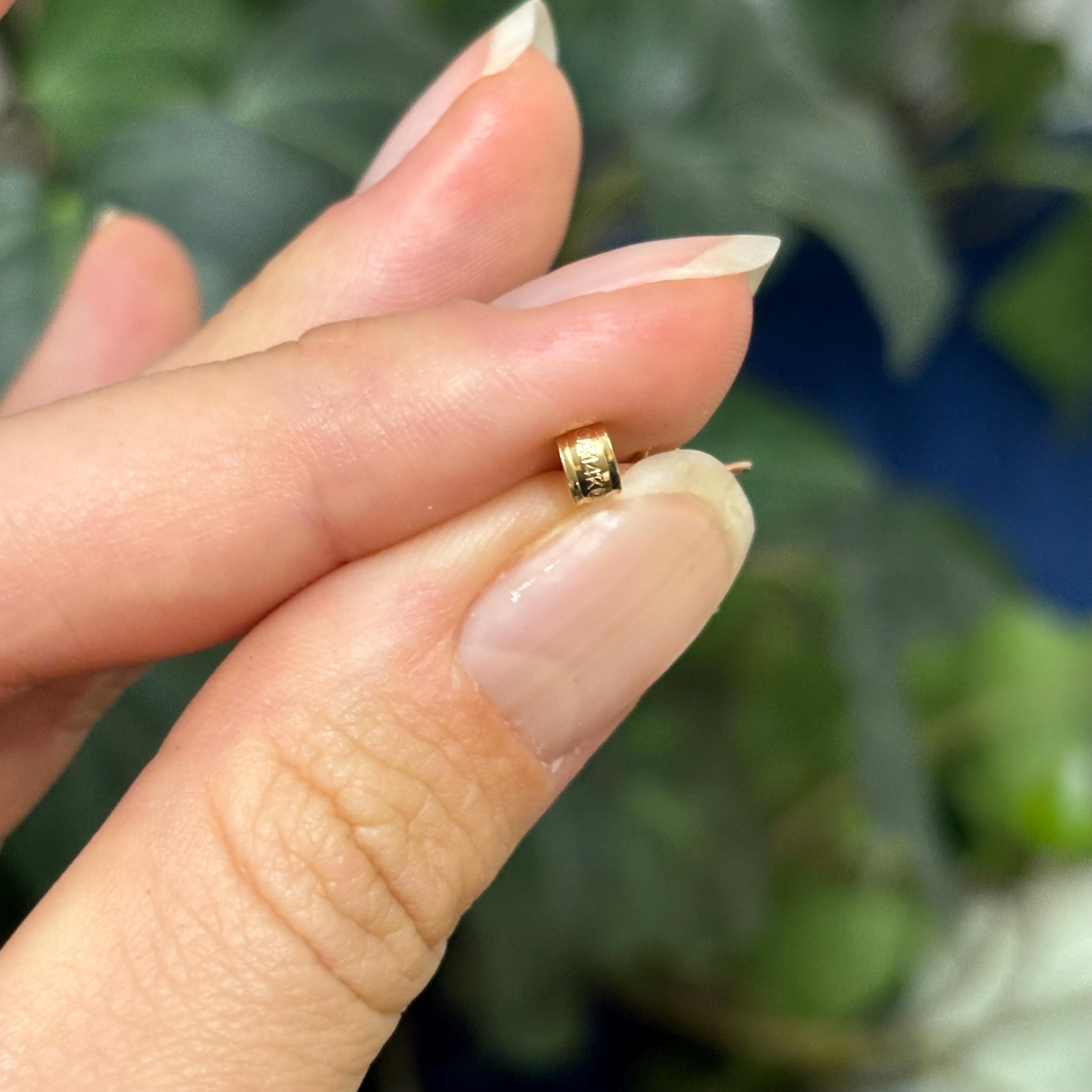14K Yellow Gold Tri Color Bee Wasp Bug Detailed Charm Pendant
