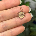 14K Yellow Gold Graduation Day Detailed Charm Pendant