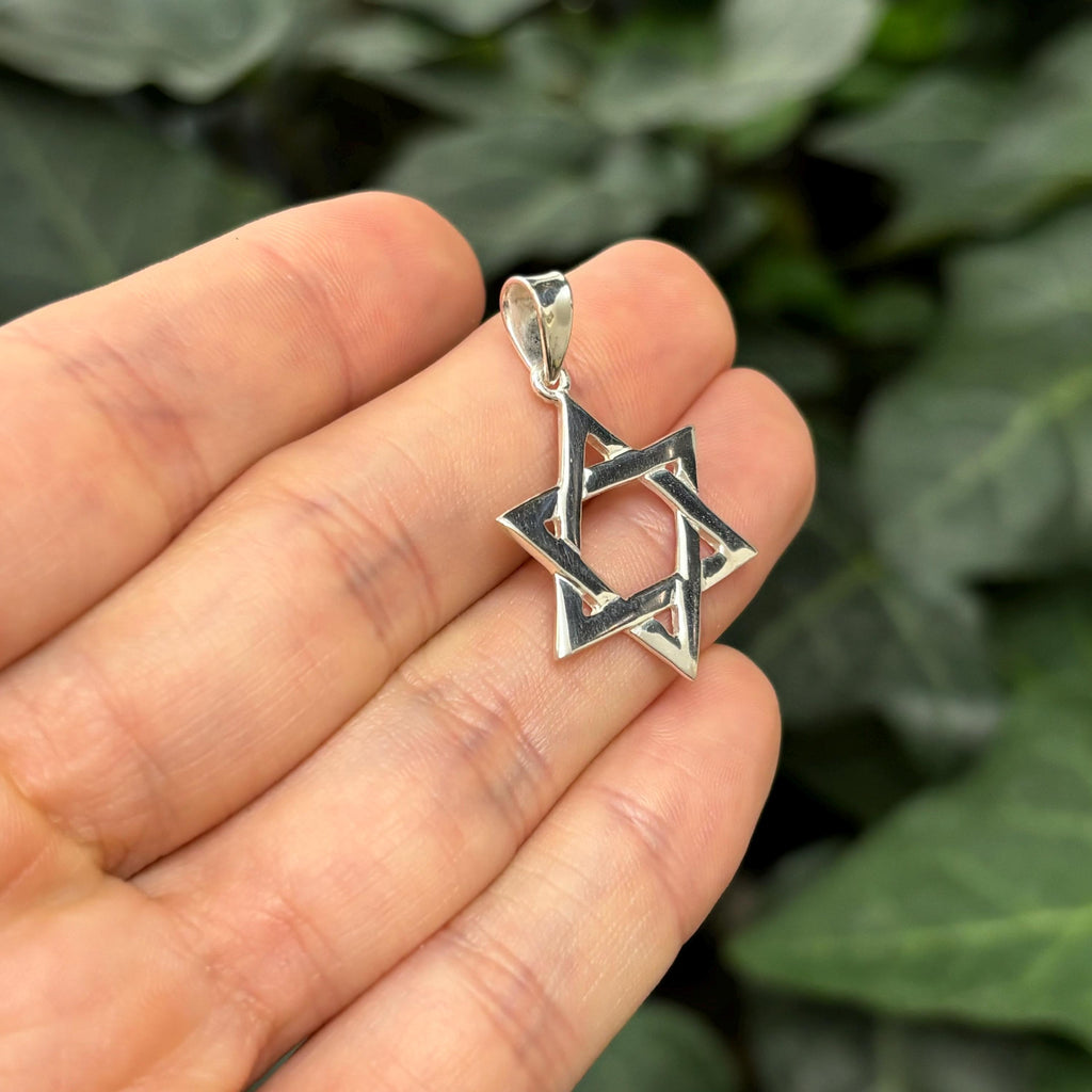 Sterling Silver Judica Star of David Magan Star Pendant 21mm