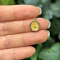 14k Gold St Martin de Porres Satin Medal Pendant Hollow 12mm