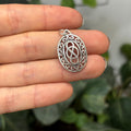 Sterling Silver Celtic Infinity Knot Oval Charm Pendant