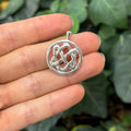Sterling Silver Celtic Knot Circle Pendant