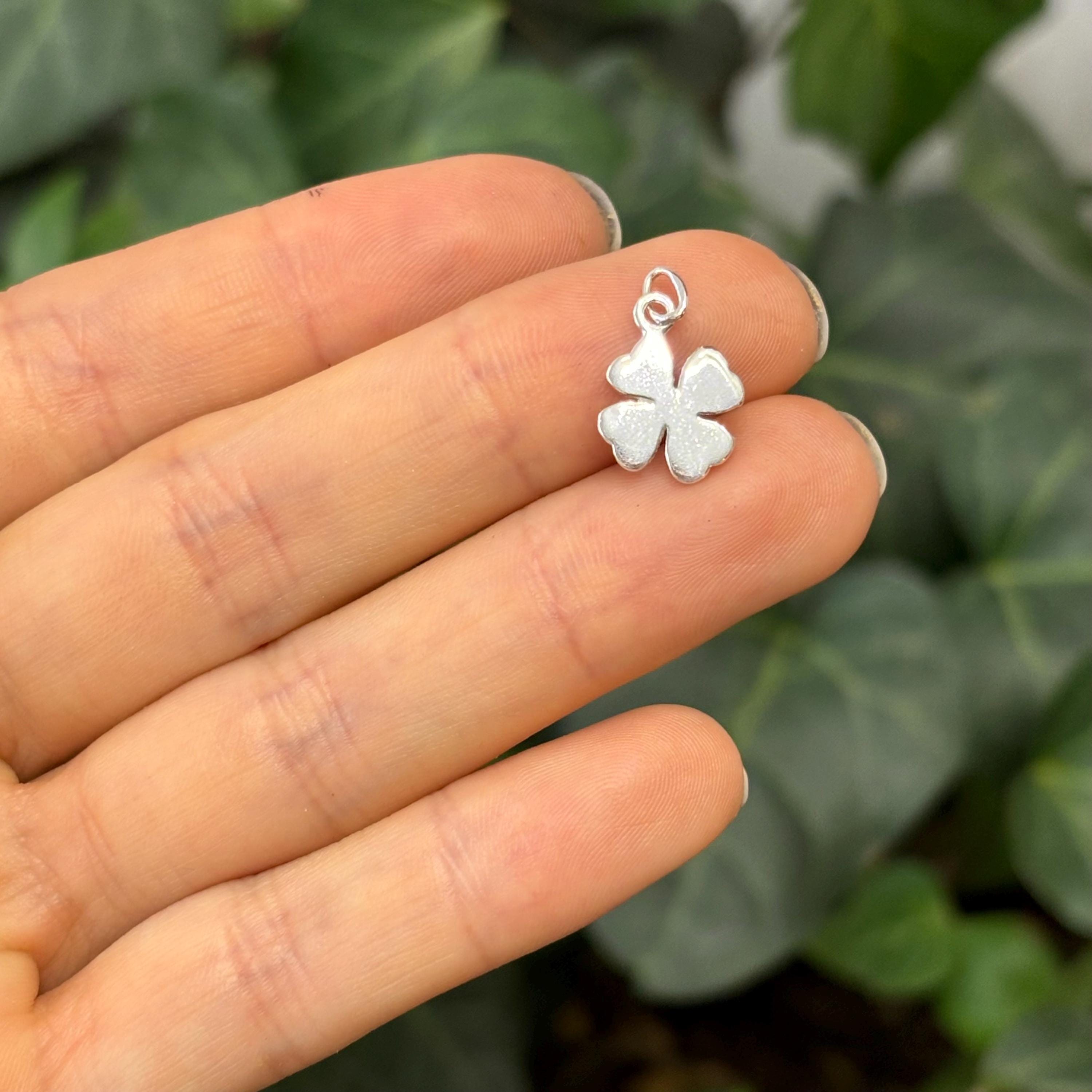 Sterling Silver Four Leaf Clover Charm Pendant