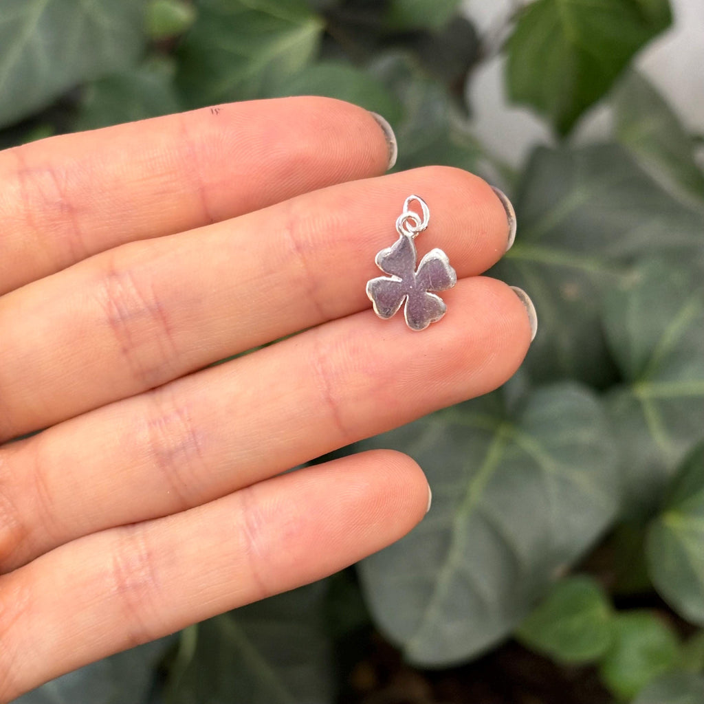 Sterling Silver Four Leaf Clover Charm Pendant