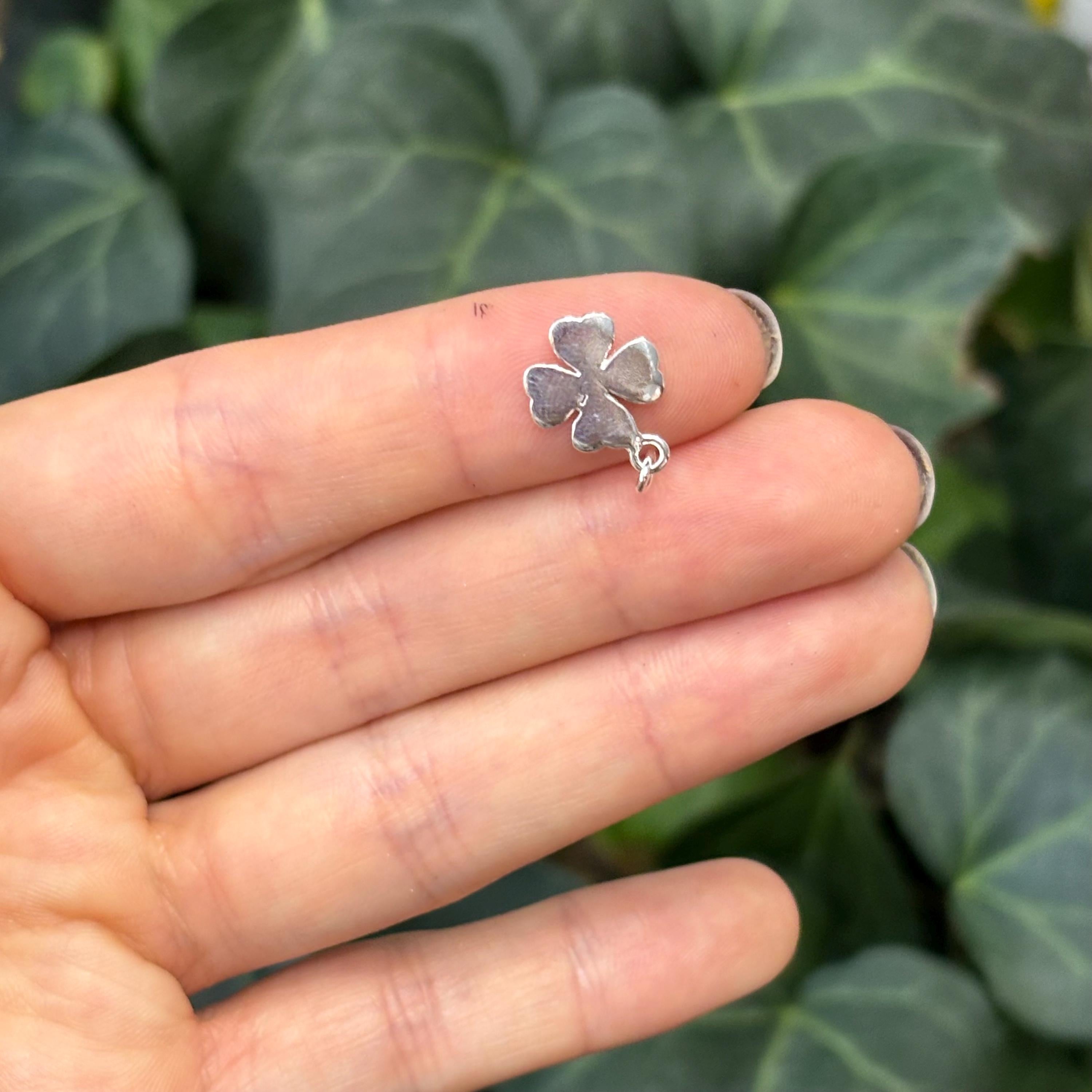 Sterling Silver Four Leaf Clover Charm Pendant