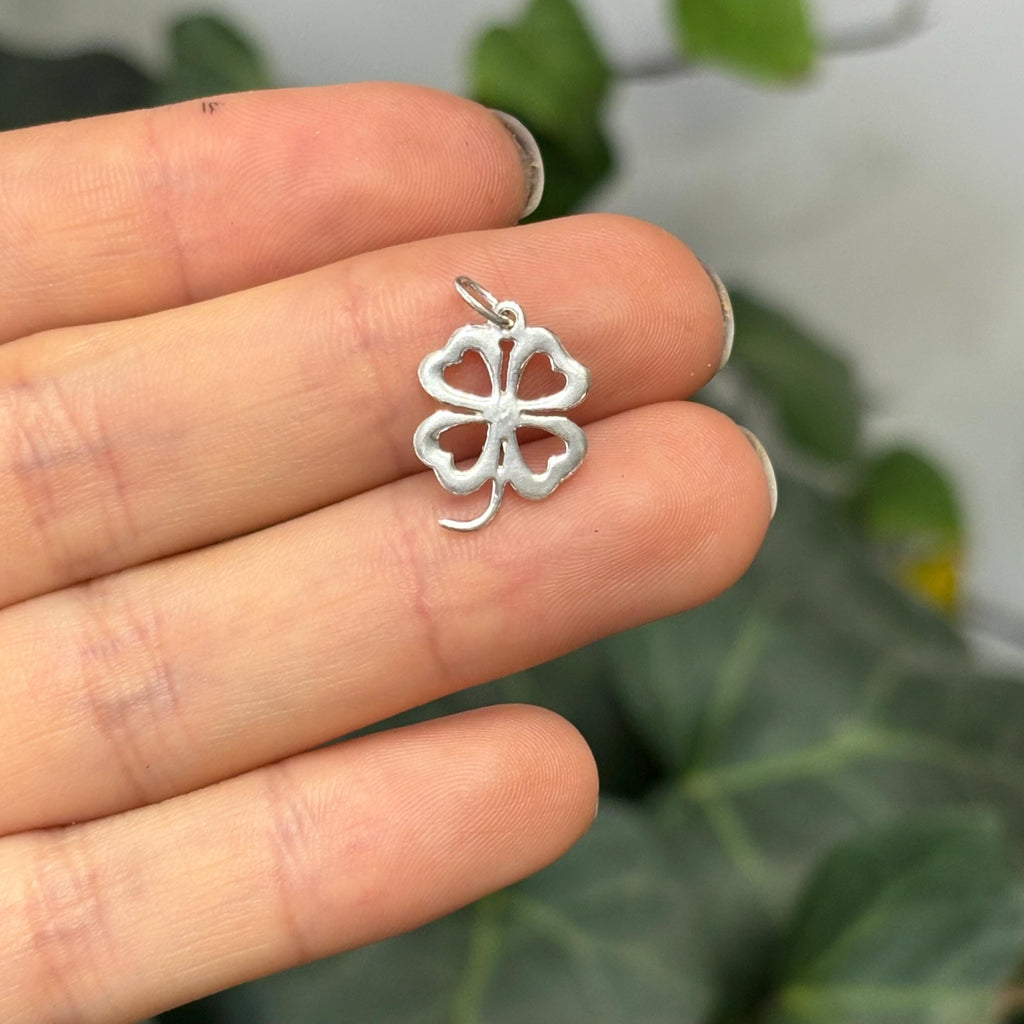 Sterling Silver Four Leaf Clover Charm Pendant