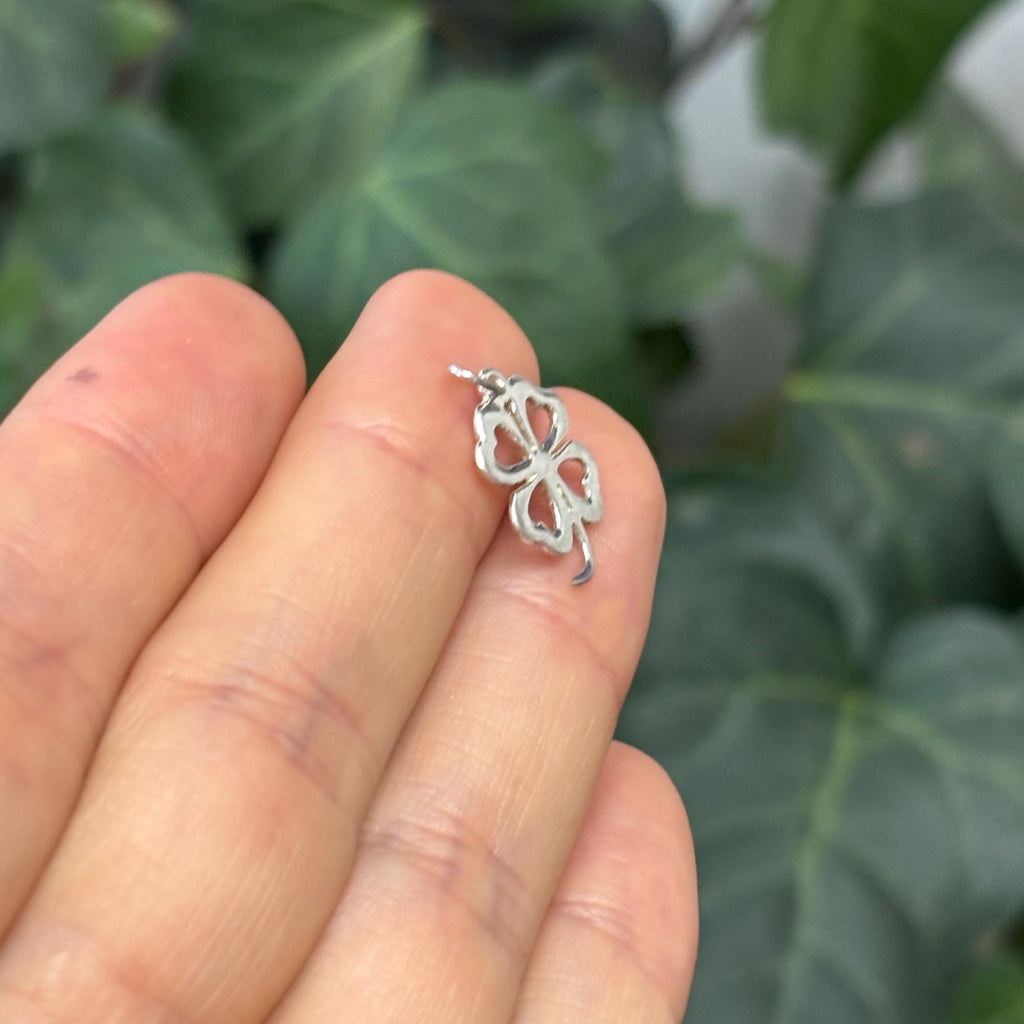 Sterling Silver Four Leaf Clover Charm Pendant