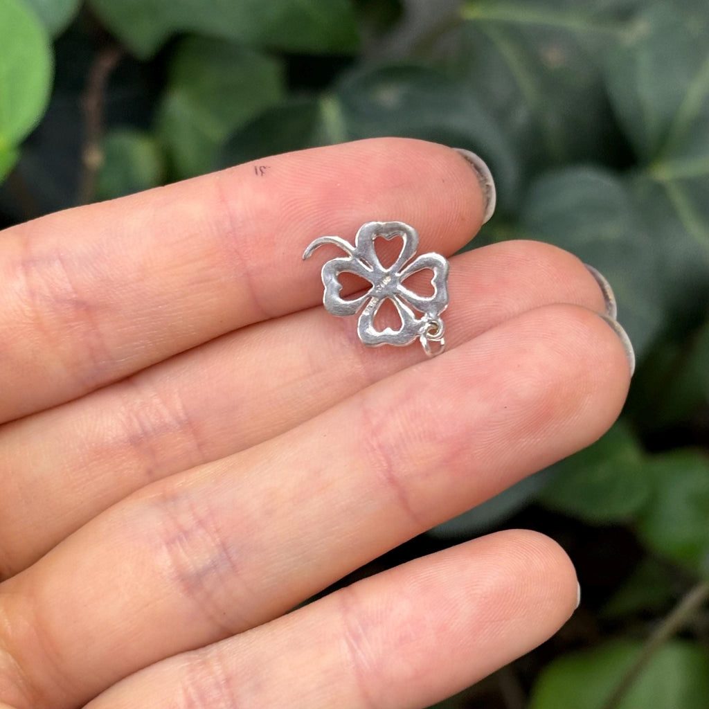 Sterling Silver Four Leaf Clover Charm Pendant