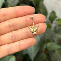 14k Gold I Love You Sign Language Charm Pendant