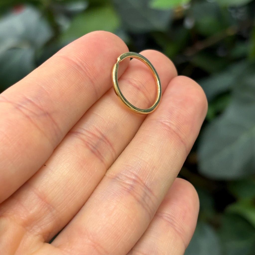 14k Gold Open Circle Dangle Pendant