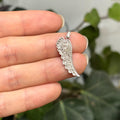 14k White Gold Angel Wing Charm Pendant