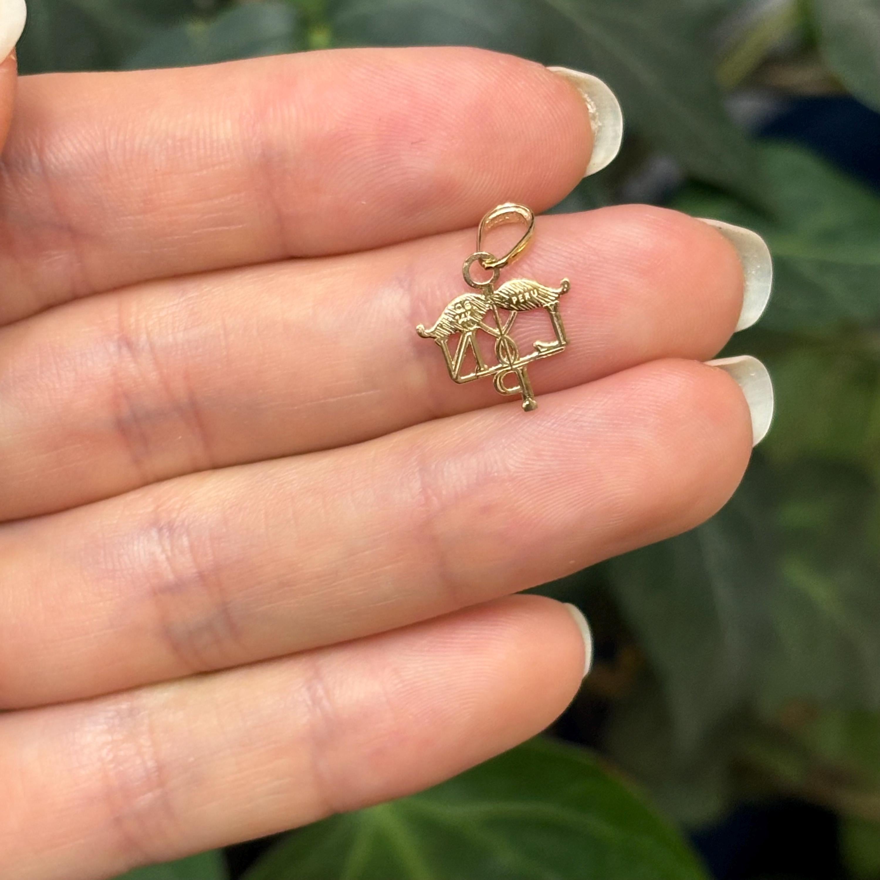 10K Yellow Gold LPN Symbol Nurse Detailed Charm Pendant