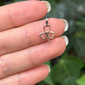 14K Yellow Gold Irish 3 Leaf Clover Shamrock Trinity Design Detailed Charm Pendant