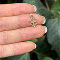 10K Yellow Gold Irish 4 Leaf Clover Shamrock Heart Design Detailed Charm Pendant