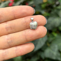 14K Gold Heart Locket Floral Design Detailed Charm Pendant Small Mini