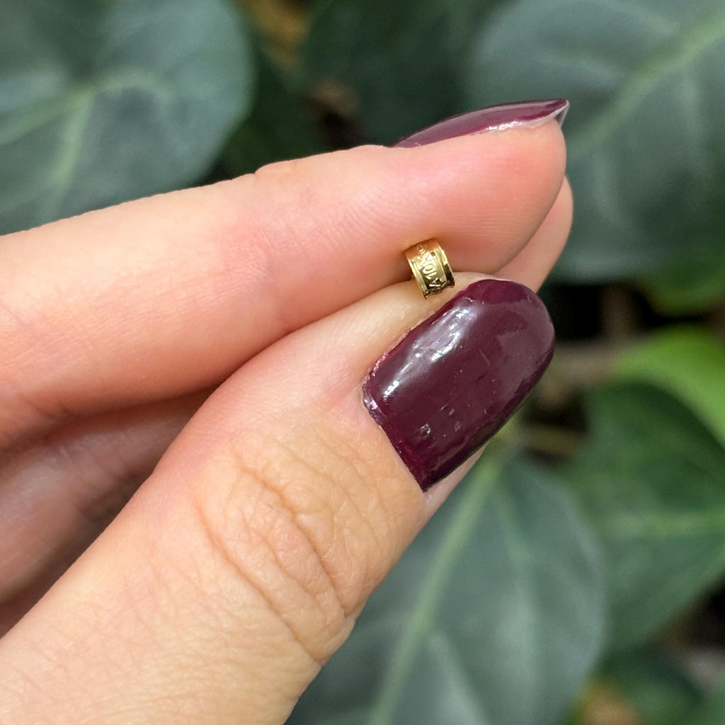 10K Gold Heart Key Charm Pendant Small Mini