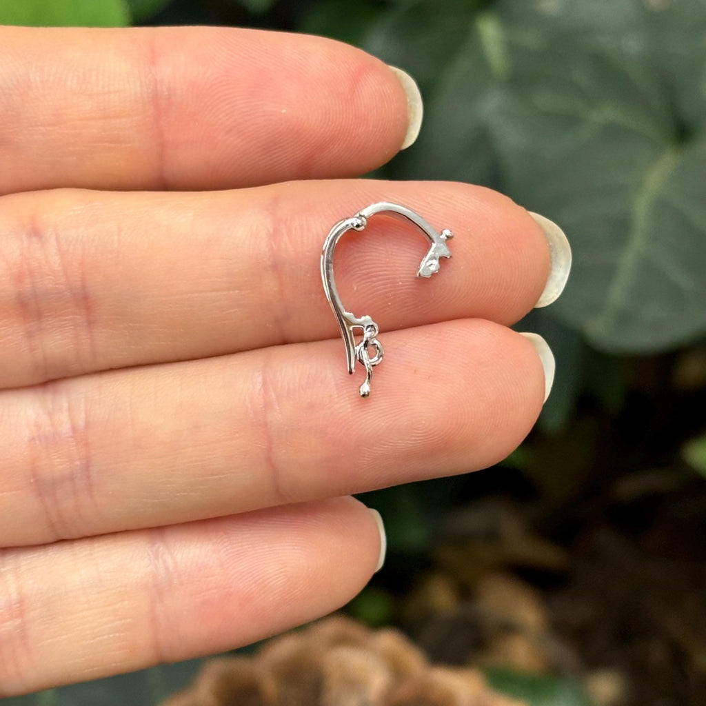 14k White Gold Pearl Enhancer Pendant Hanger