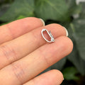 14k White Gold Oval Enhancer Pendant Hanger
