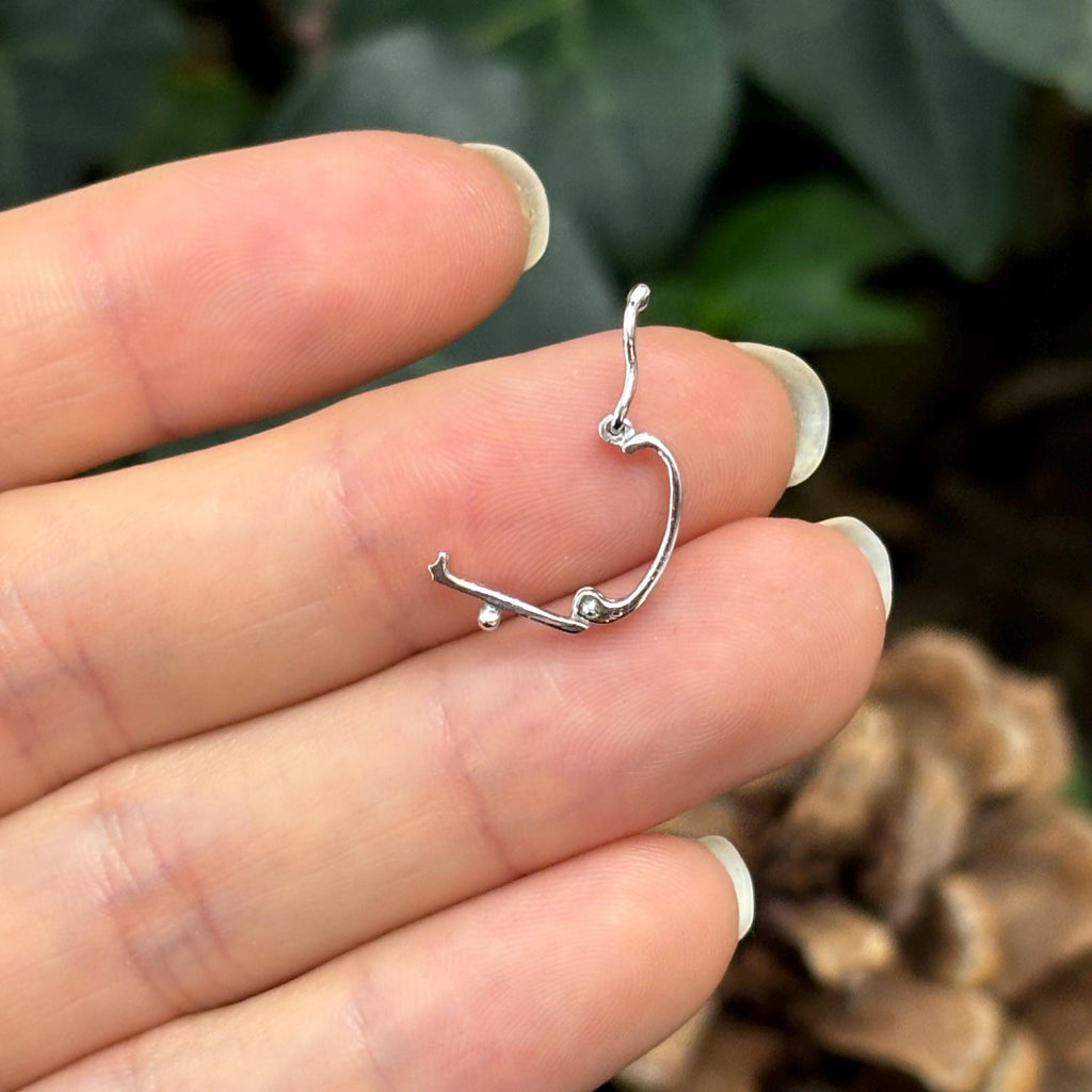 14k White Gold Oval Enhancer Pendant Hanger