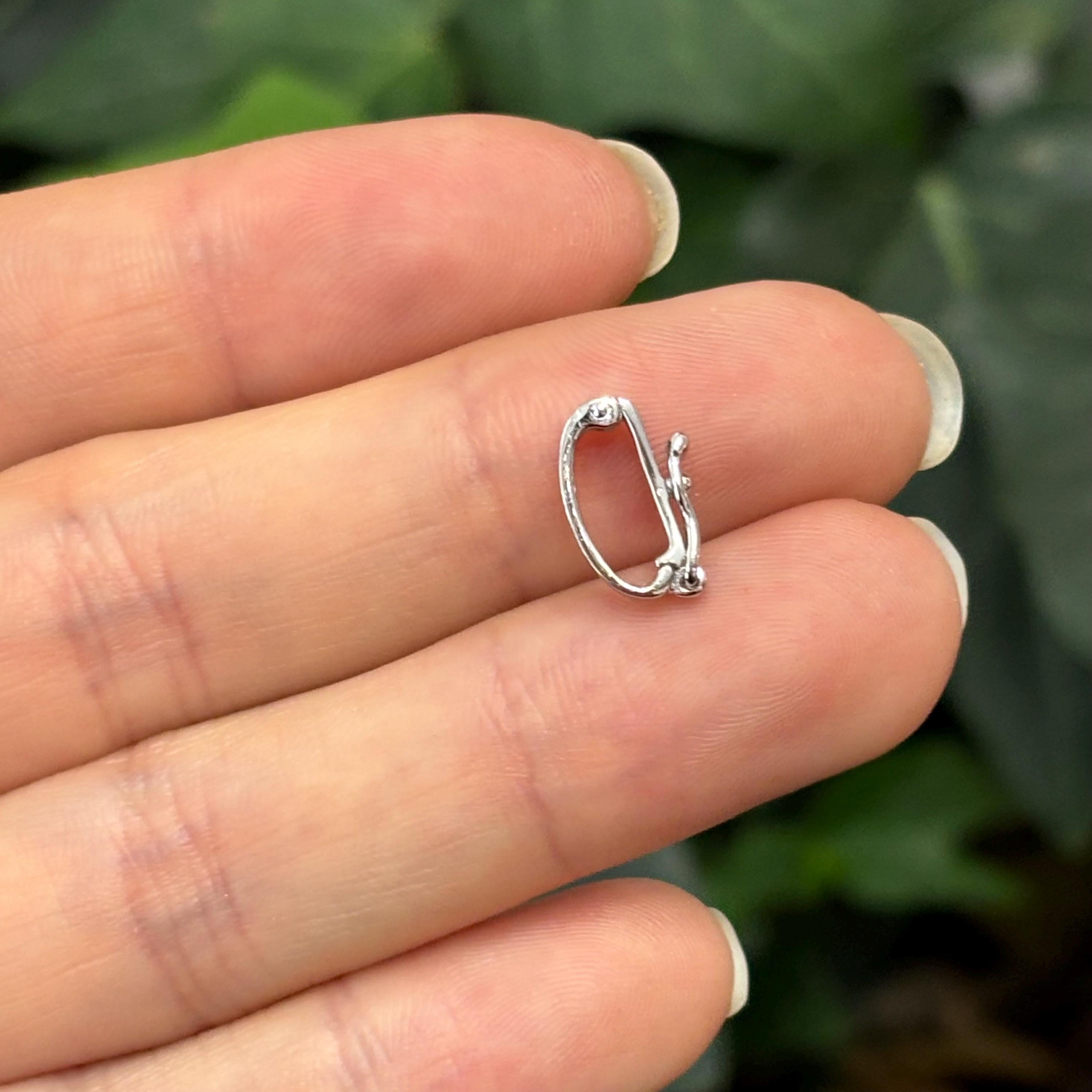 14k White Gold Oval Enhancer Pendant Hanger