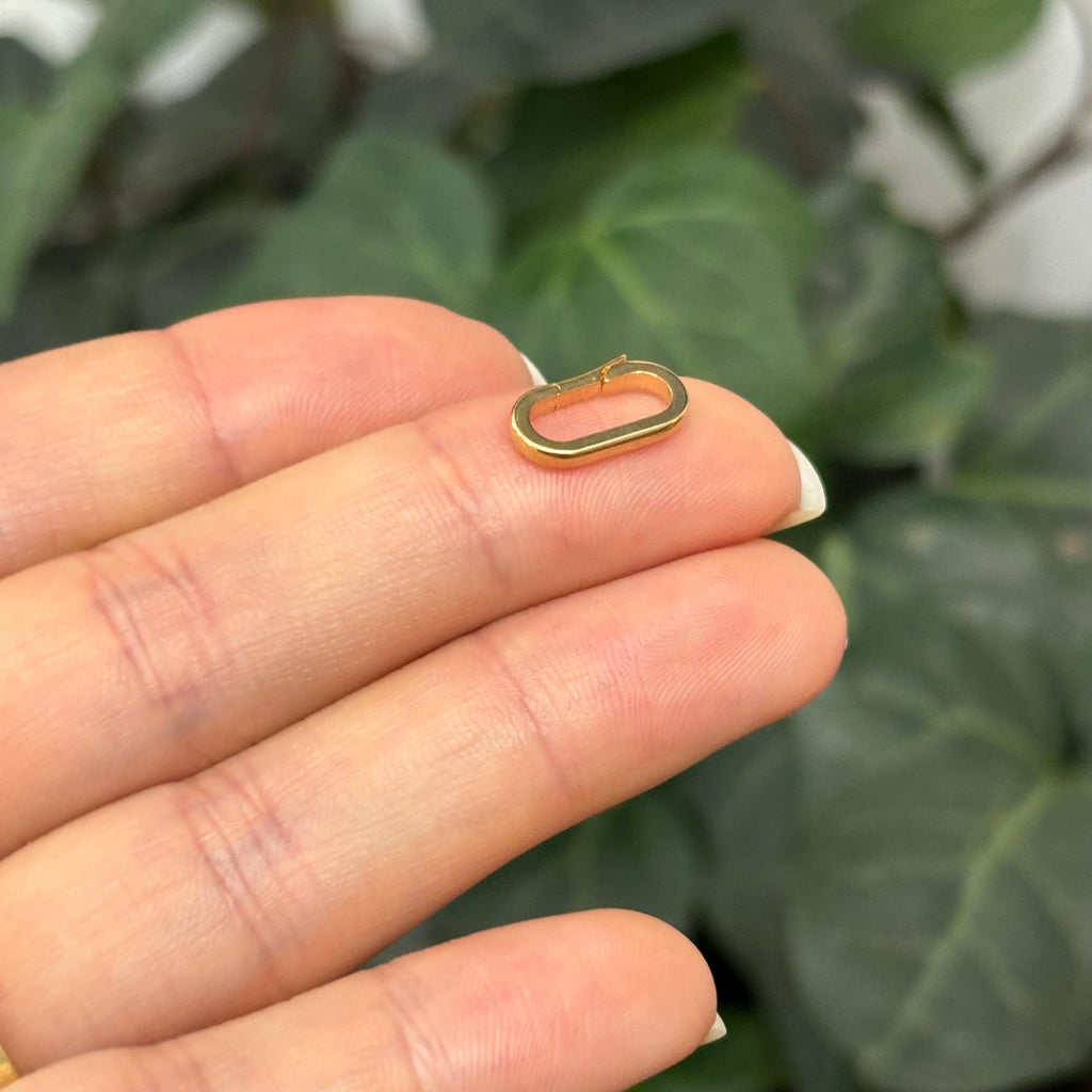 10k Yellow Gold Elongated Rectangle Pendant Hanger