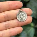 Sterling Silver St Sebastian Round Medal Pendant 18mm
