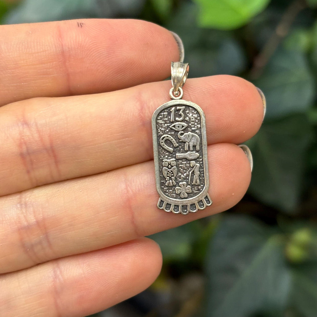 Sterling Silver Antiqued Good Luck Amulets Charm Pendant