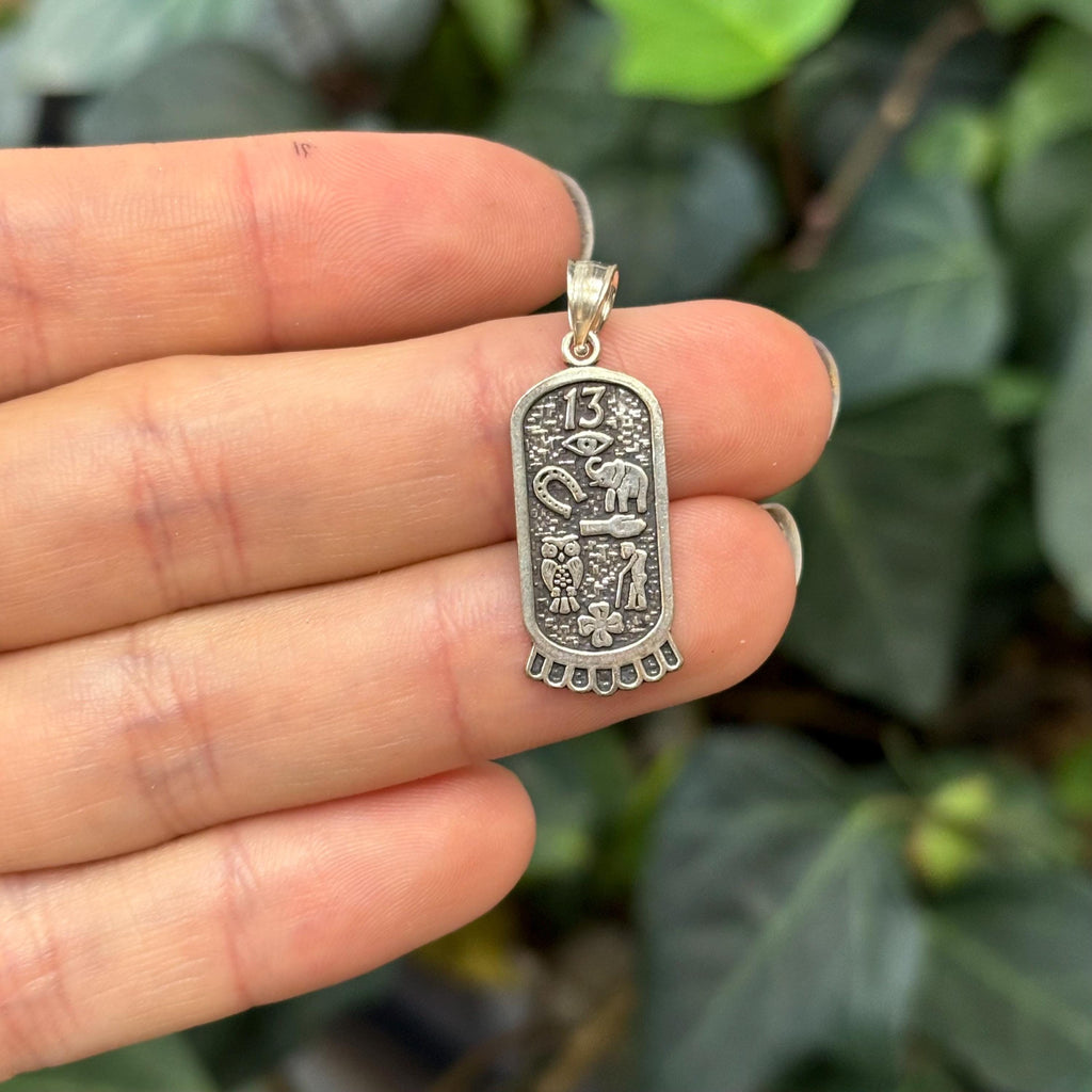 Sterling Silver Antiqued Good Luck Amulets Charm Pendant