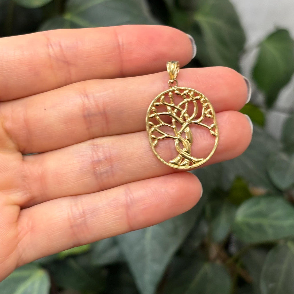 14k Gold Celtic Knot Tree of Life Pendant