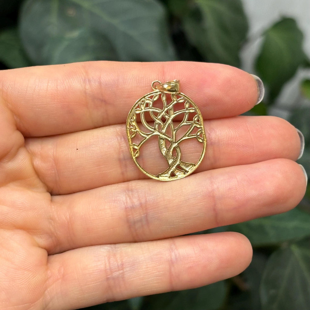 14k Gold Celtic Knot Tree of Life Pendant