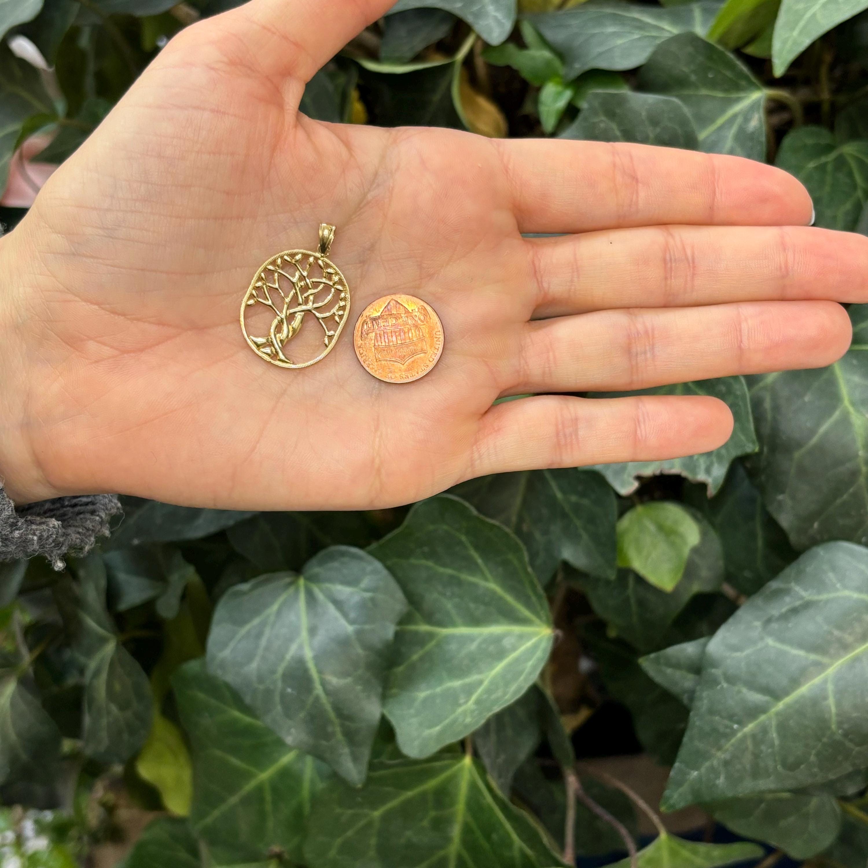 14k Gold Celtic Knot Tree of Life Pendant