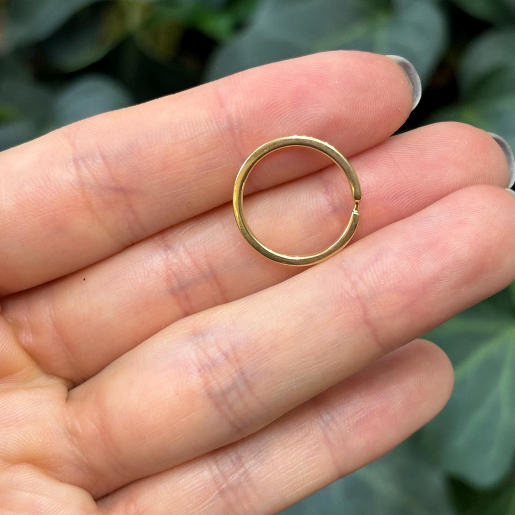 14k Gold Open Circle Dangle Pendant